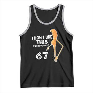 Funny Marcus The Worm 67 Meme Tank Top I Dont Like This Its Pissing Me Off TS11 Black Athletic Heather Print Your Wear