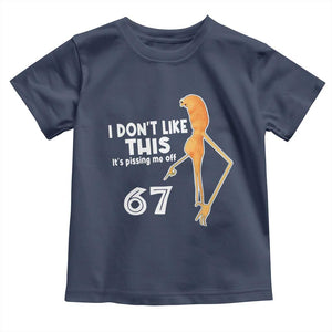 Funny Marcus The Worm 67 Meme Toddler T Shirt I Dont Like This Its Pissing Me Off TS11 Navy Print Your Wear