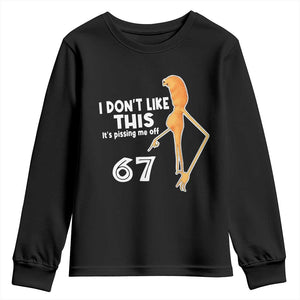 Funny Marcus The Worm 67 Meme Youth Sweatshirt I Dont Like This Its Pissing Me Off TS11 Black Print Your Wear