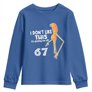 Funny Marcus The Worm 67 Meme Youth Sweatshirt I Dont Like This Its Pissing Me Off TS11 Royal Blue Print Your Wear