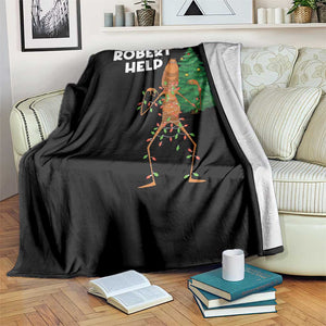 Funny Marcus The Worm Christmas Throw Blanket Robert Help Xmas Tree TS11 Print Your Wear