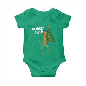 Funny Marcus The Worm Christmas Baby Onesie Robert Help Xmas Tree TS11 Irish Green Print Your Wear