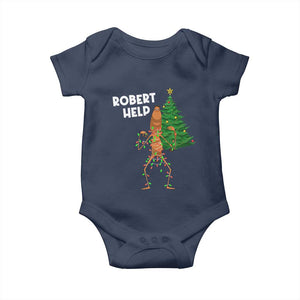 Funny Marcus The Worm Christmas Baby Onesie Robert Help Xmas Tree TS11 Navy Print Your Wear