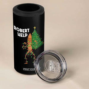 Funny Marcus The Worm Christmas 4 in 1 Can Cooler Tumbler Robert Help Xmas Tree TS11 Print Your Wear