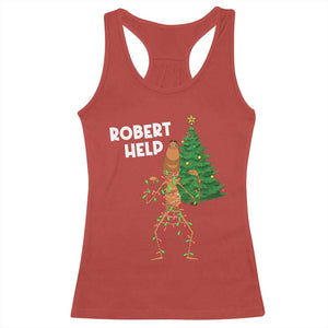 Funny Marcus The Worm Christmas Racerback Tank Top Robert Help Xmas Tree TS11 Red Print Your Wear