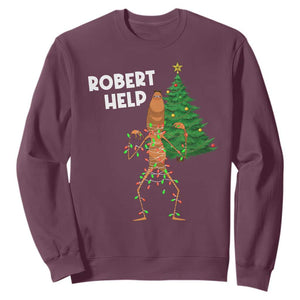 Funny Marcus The Worm Christmas Sweatshirt Robert Help Xmas Tree TS11 Maroon Print Your Wear
