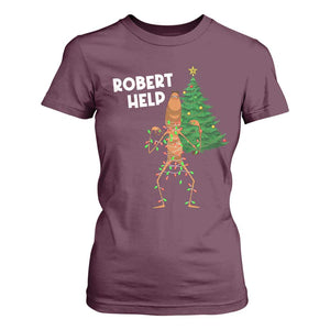 Funny Marcus The Worm Christmas T Shirt For Women Robert Help Xmas Tree TS11 Maroon Print Your Wear