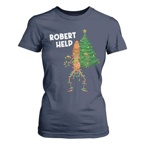 Funny Marcus The Worm Christmas T Shirt For Women Robert Help Xmas Tree TS11 Navy Print Your Wear