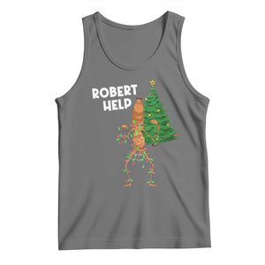 Funny Marcus The Worm Christmas Tank Top Robert Help Xmas Tree TS11 Black Heather Print Your Wear