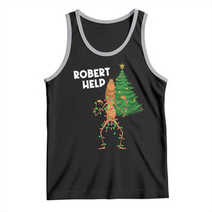 Funny Marcus The Worm Christmas Tank Top Robert Help Xmas Tree TS11 Black Athletic Heather Print Your Wear
