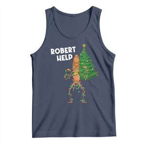 Funny Marcus The Worm Christmas Tank Top Robert Help Xmas Tree TS11 Navy Print Your Wear