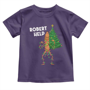 Funny Marcus The Worm Christmas Toddler T Shirt Robert Help Xmas Tree TS11 Purple Print Your Wear