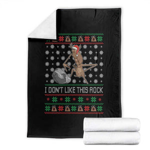 Funny Marcus The Worm Christmas Throw Blanket I Dont Like This Rock Xmas Holiday TS11 Black Print Your Wear