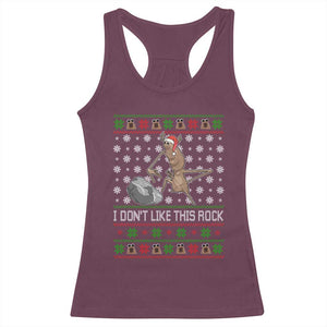 Funny Marcus The Worm Christmas Racerback Tank Top I Dont Like This Rock Xmas Holiday TS11 Maroon Print Your Wear