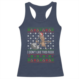 Funny Marcus The Worm Christmas Racerback Tank Top I Dont Like This Rock Xmas Holiday TS11 Navy Print Your Wear