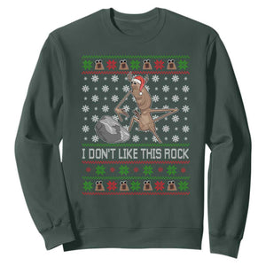 Funny Marcus The Worm Christmas Sweatshirt I Dont Like This Rock Xmas Holiday TS11 Dark Forest Green Print Your Wear