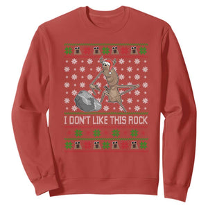 Funny Marcus The Worm Christmas Sweatshirt I Dont Like This Rock Xmas Holiday TS11 Red Print Your Wear