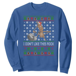 Funny Marcus The Worm Christmas Sweatshirt I Dont Like This Rock Xmas Holiday TS11 Royal Blue Print Your Wear