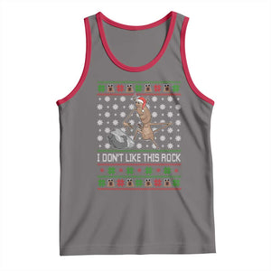 Funny Marcus The Worm Christmas Tank Top I Dont Like This Rock Xmas Holiday TS11 Deep Heather Red Print Your Wear