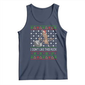 Funny Marcus The Worm Christmas Tank Top I Dont Like This Rock Xmas Holiday TS11 Navy Print Your Wear