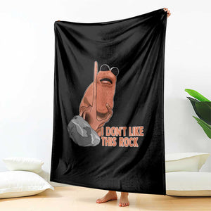 Funny Marcus The Worm Throw Blanket I Dont Like This Rock Meme TS11 Print Your Wear
