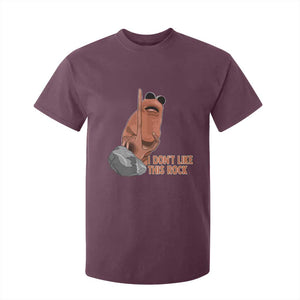 Funny Marcus The Worm T Shirt For Kid I Dont Like This Rock Meme TS11 Maroon Print Your Wear