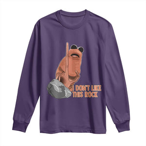 Funny Marcus The Worm Long Sleeve Shirt I Dont Like This Rock Meme TS11 Purple Print Your Wear