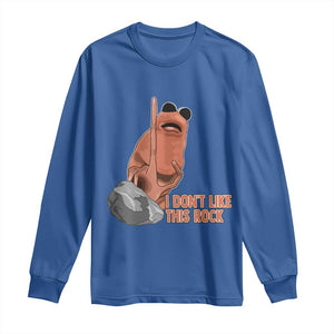 Funny Marcus The Worm Long Sleeve Shirt I Dont Like This Rock Meme TS11 Royal Blue Print Your Wear