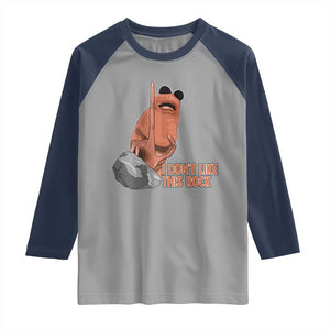 Funny Marcus The Worm Raglan Shirt I Dont Like This Rock Meme TS11 Sport Gray Navy Print Your Wear