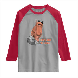 Funny Marcus The Worm Raglan Shirt I Dont Like This Rock Meme TS11 Sport Gray Red Print Your Wear