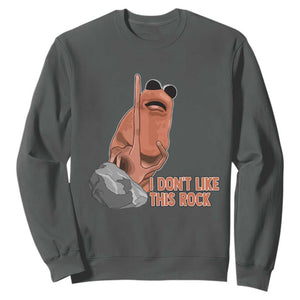 Funny Marcus The Worm Sweatshirt I Dont Like This Rock Meme TS11 Dark Heather Print Your Wear
