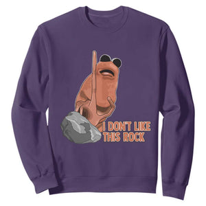 Funny Marcus The Worm Sweatshirt I Dont Like This Rock Meme TS11 Purple Print Your Wear