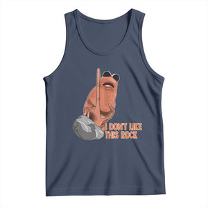 Funny Marcus The Worm Tank Top I Dont Like This Rock Meme TS11 Navy Print Your Wear