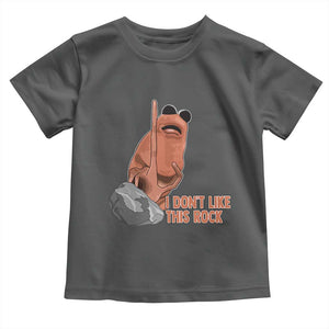 Funny Marcus The Worm Toddler T Shirt I Dont Like This Rock Meme TS11 Dark Heather Print Your Wear