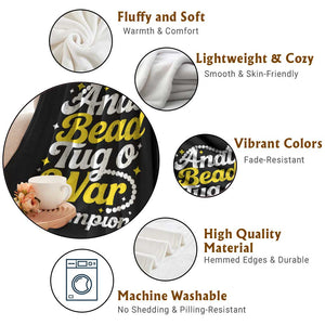 Funny Anal Bead Tug O War Throw Blanket Inappropriate Adult Humor Weird Cringe TS11 Print Your Wear