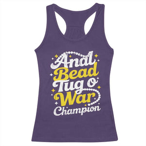 Funny Anal Bead Tug O War Racerback Tank Top Inappropriate Adult Humor Weird Cringe TS11 Purple Print Your Wear