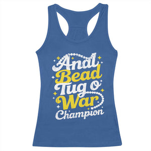 Funny Anal Bead Tug O War Racerback Tank Top Inappropriate Adult Humor Weird Cringe TS11 Royal Blue Print Your Wear