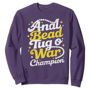 Funny Anal Bead Tug O War Sweatshirt Inappropriate Adult Humor Weird Cringe TS11 Purple Print Your Wear