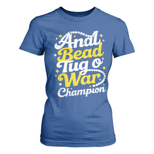 Funny Anal Bead Tug O War T Shirt For Women Inappropriate Adult Humor Weird Cringe TS11 Royal Blue Print Your Wear