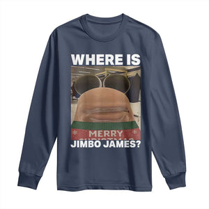 Funny Marcus The Worm Christmas Long Sleeve Shirt Where Is Jimbo James Xmas Ugly Sweater TS11 Navy Print Your Wear