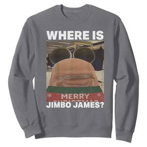 Funny Marcus The Worm Christmas Sweatshirt Where Is Jimbo James Xmas Ugly Sweater TS11 Charcoal Print Your Wear