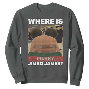 Funny Marcus The Worm Christmas Sweatshirt Where Is Jimbo James Xmas Ugly Sweater TS11 Dark Heather Print Your Wear