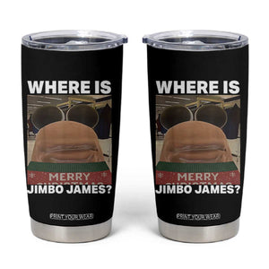 Funny Marcus The Worm Christmas Tumbler Cup Where Is Jimbo James Xmas Ugly Sweater TS11 Black Print Your Wear