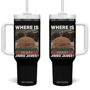 Funny Marcus The Worm Christmas Tumbler With Handle Where Is Jimbo James Xmas Ugly Sweater TS11 One Size: 40 oz Black Print Your Wear