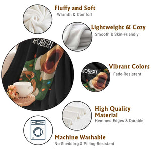 Funny Christmas Marcus The Worm Robert Xmas Elf Throw Blanket TS11 Print Your Wear