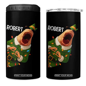 Funny Christmas Marcus The Worm Robert Xmas Elf 4 in 1 Can Cooler Tumbler TS11 One Size: 16 oz Black Print Your Wear