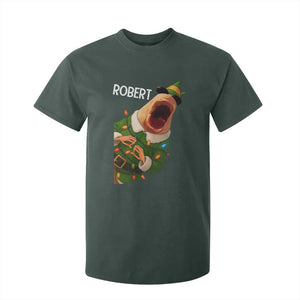 Funny Christmas Marcus The Worm Robert Xmas Elf T Shirt For Kid TS11 Dark Forest Green Print Your Wear