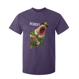 Funny Christmas Marcus The Worm Robert Xmas Elf T Shirt For Kid TS11 Purple Print Your Wear