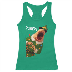 Funny Christmas Marcus The Worm Robert Xmas Elf Racerback Tank Top TS11 Irish Green Print Your Wear