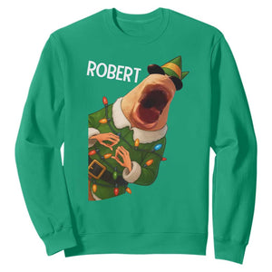 Funny Christmas Marcus The Worm Robert Xmas Elf Sweatshirt TS11 Irish Green Print Your Wear